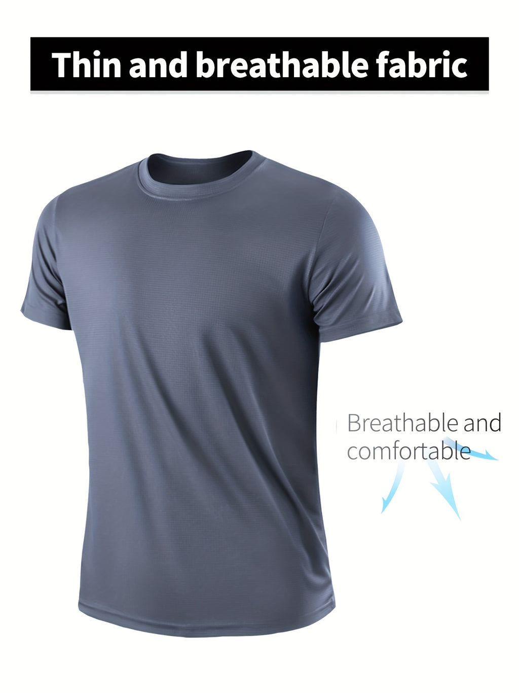 Quick-drying Men's Sports Shirt - Lightweight And Breathable T-shirt For Outdoor Activities, Gym, And Running