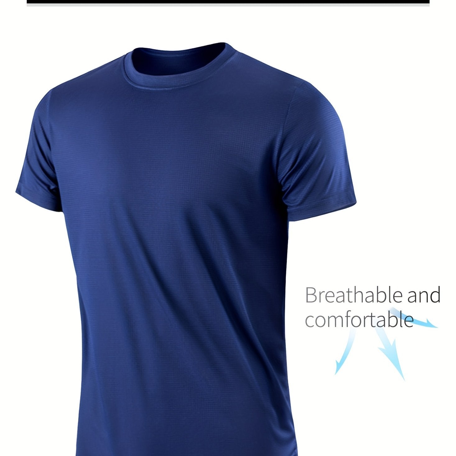 Quick-drying Men's Sports Shirt - Lightweight And Breathable T-shirt For Outdoor Activities, Gym, And Running