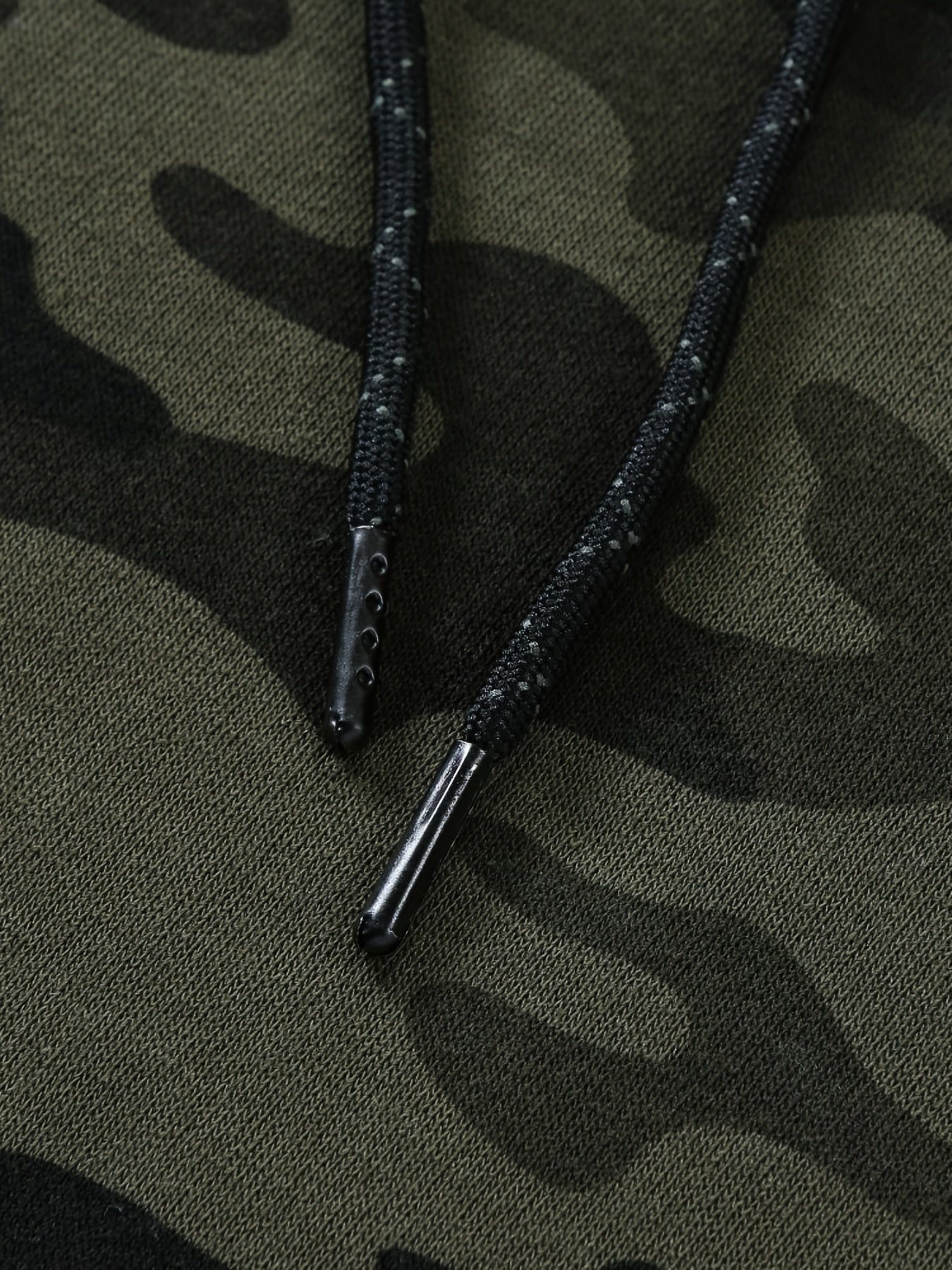 Men's Camouflage Loose Pullover Hooded Fleece Sweatshirt for Autumn And Winter, Hooded, Fleece