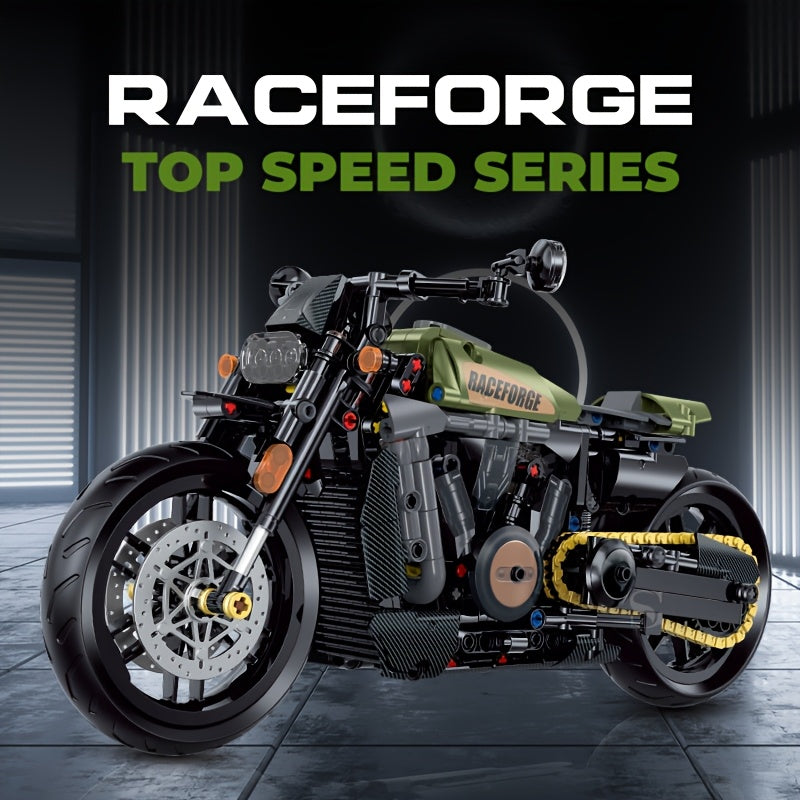 634pcs Technology Motorcycle Building Block Toy Set, Motorcycle Enthusiasts' Collectibles, Christmas Gifts, Halloween Gifts, Thanksgiving Gifts, Valentine's Day Gifts, Birthday Gifts