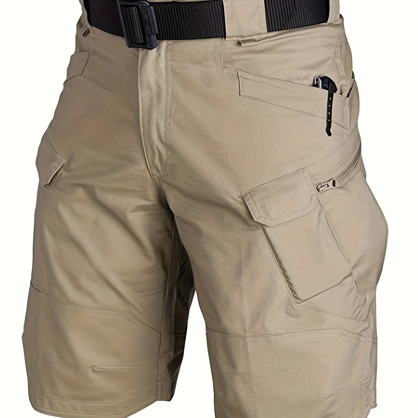 Men's Multi-Pocket Tactical Shorts Multi-Purpose Cargo Shorts Outdoor Waterproof Hiking Track Shorts ( Larger Size Recommended)
