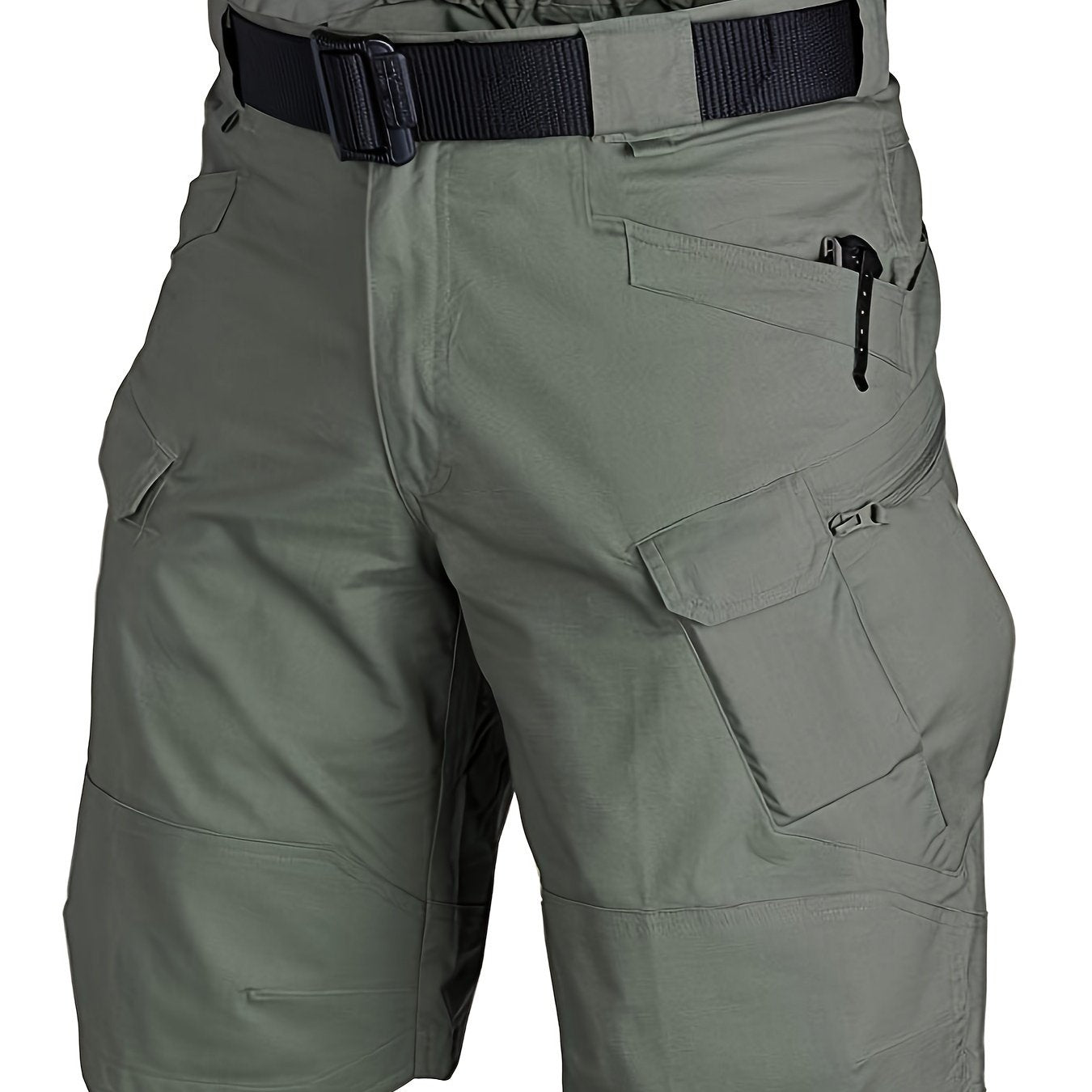 Men's Multi-Pocket Tactical Shorts Multi-Purpose Cargo Shorts Outdoor Waterproof Hiking Track Shorts ( Larger Size Recommended)