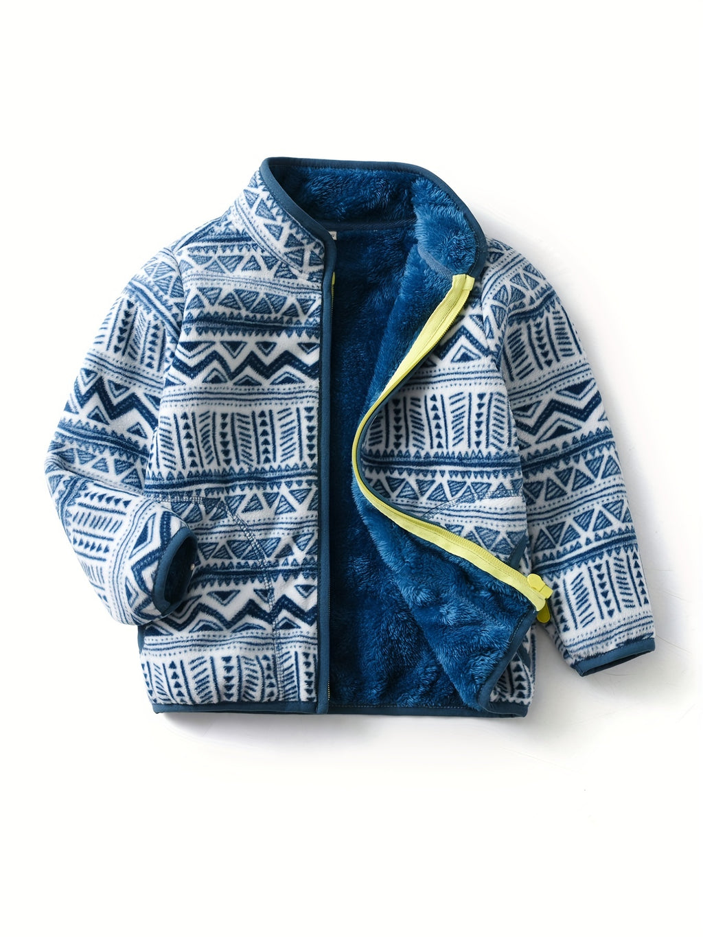 Boys' Cartoon Dinosaur Print Fleece Jacket 2022 Autumn/Winter New Arrival Baby Stand Collar Gray Thickened Plush Coat