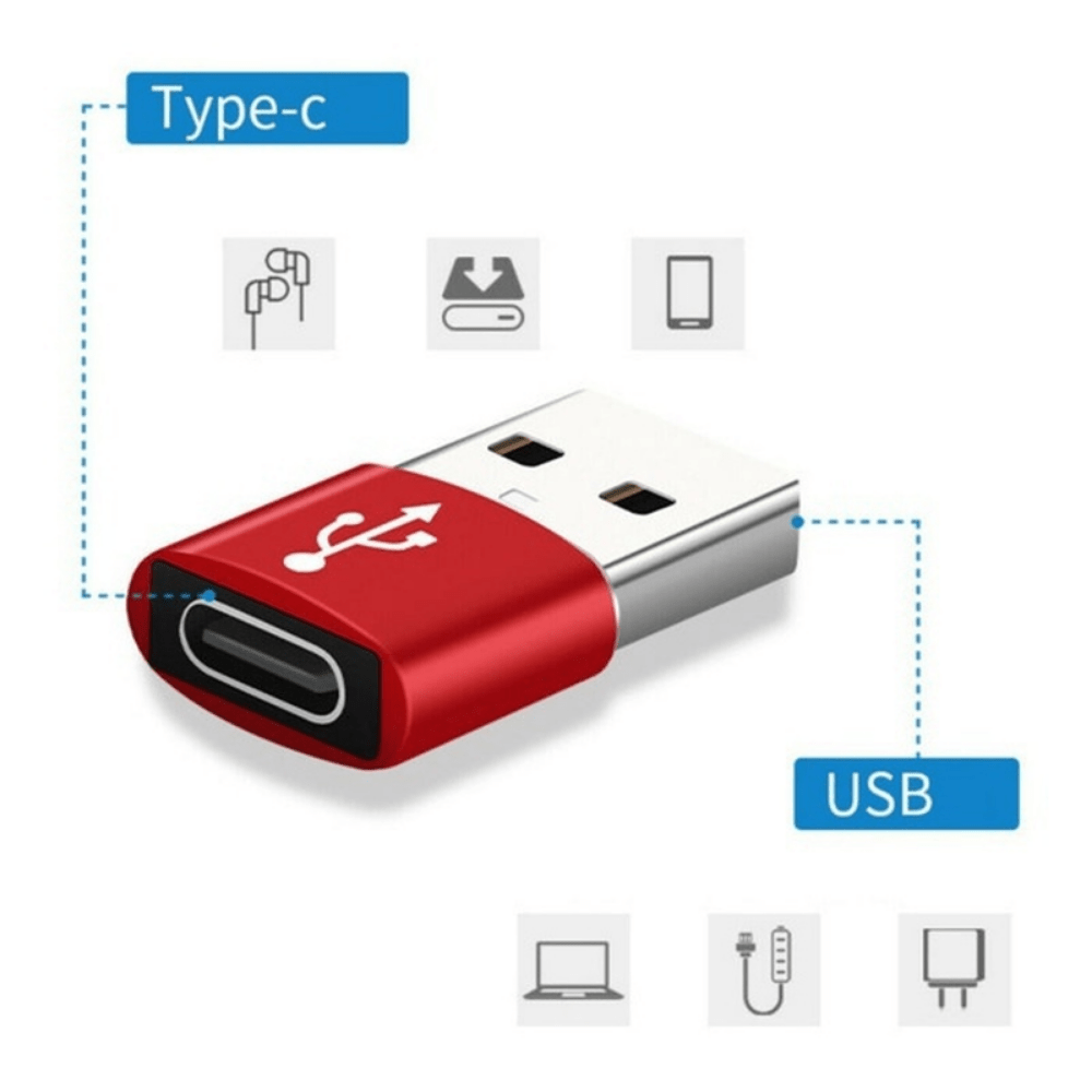 Adaptador USB-C a USB-A 3.1 | Alta Velocidad, Plug & Play – Compatible con Smartphones, Laptops y Periféricos