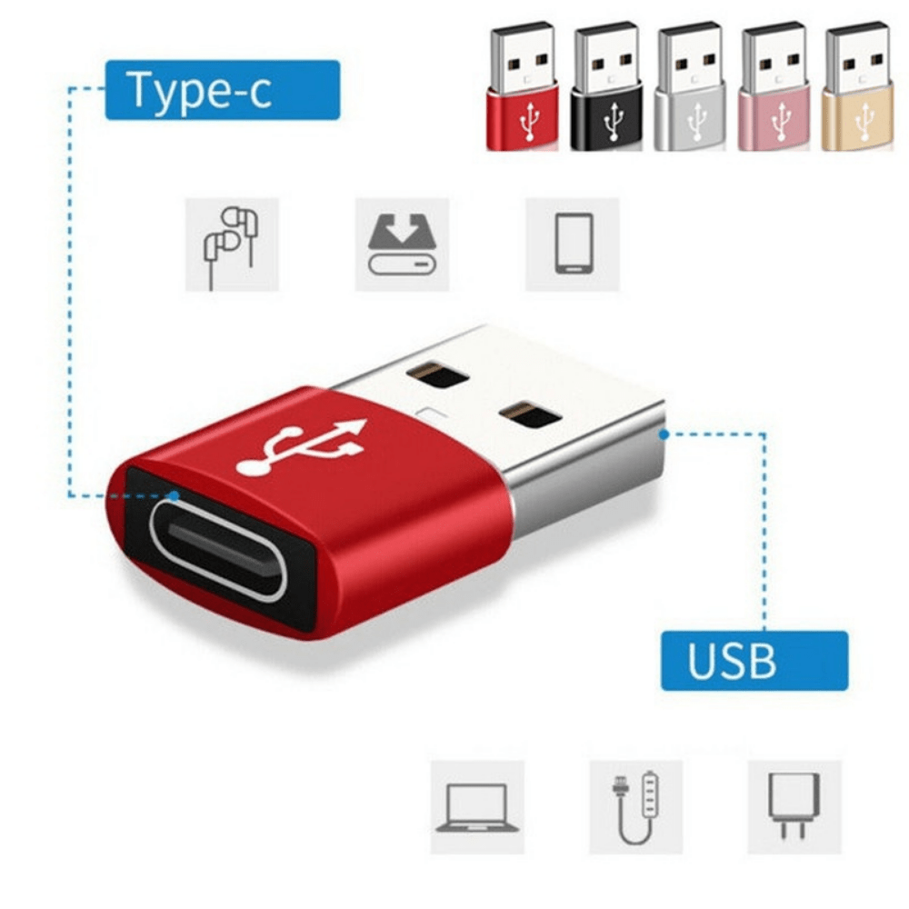 Adaptador USB-C a USB-A 3.1 | Alta Velocidad, Plug & Play – Compatible con Smartphones, Laptops y Periféricos