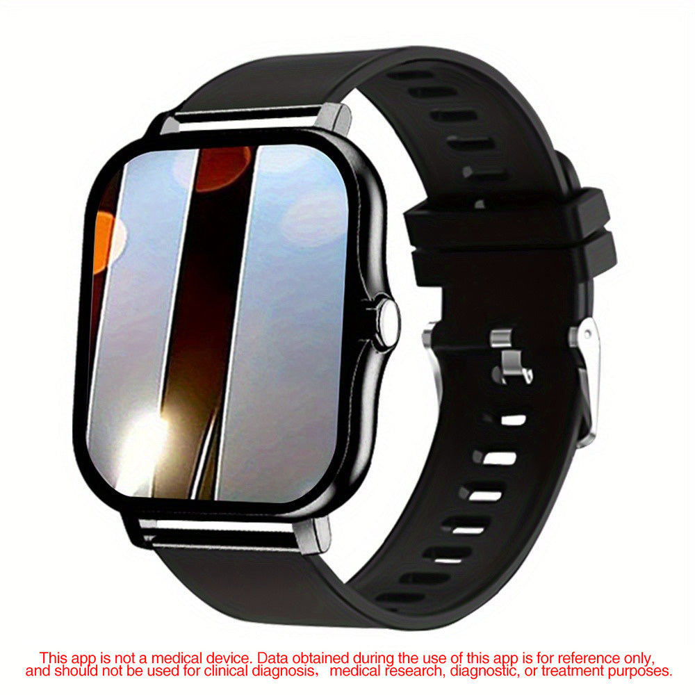 2024 Upgraded Smart Watch with Call Function - Full Touch Screen, Fitness Tracker, Zinc Alloy Case, Silicone Band, Rechargeable Lithium Battery (180mAh), Wireless Smartwatch for Android & iOS, Ideal for Mother's Day, Father's