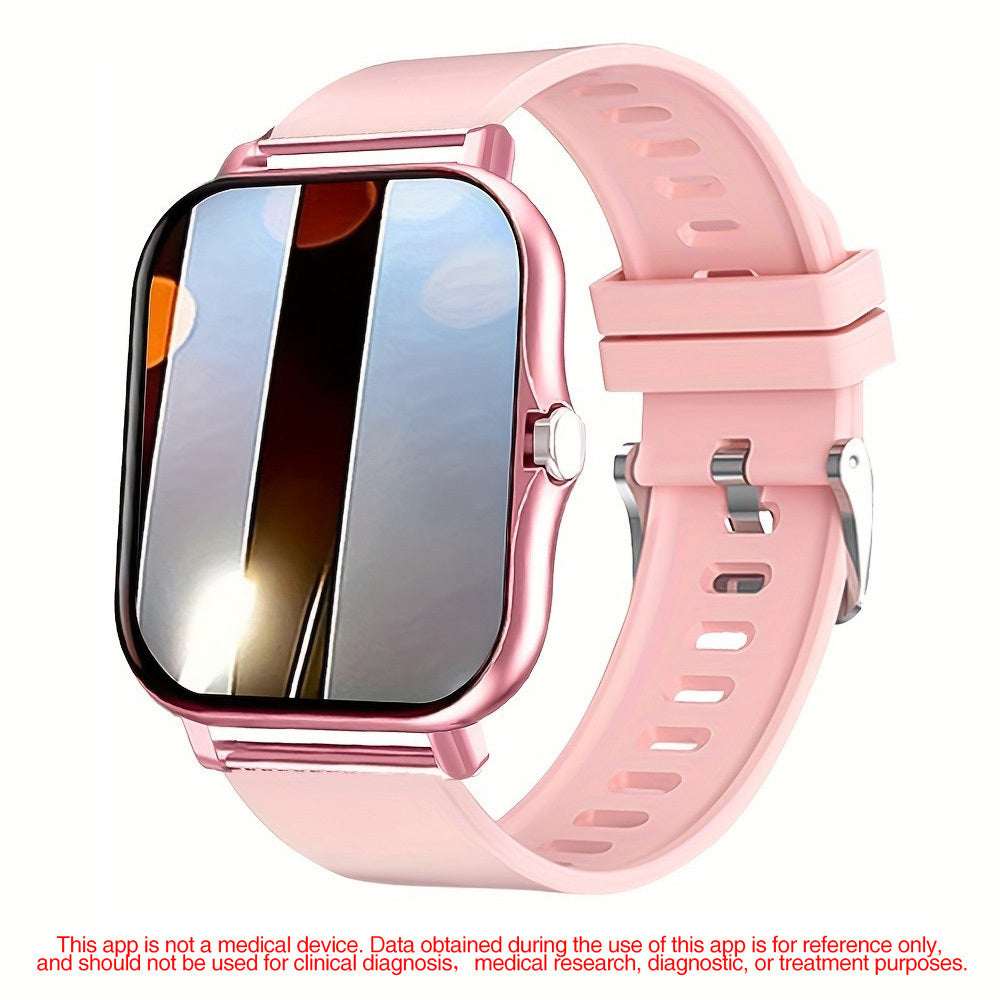 2024 Upgraded Smart Watch with Call Function - Full Touch Screen, Fitness Tracker, Zinc Alloy Case, Silicone Band, Rechargeable Lithium Battery (180mAh), Wireless Smartwatch for Android & iOS, Ideal for Mother's Day, Father's
