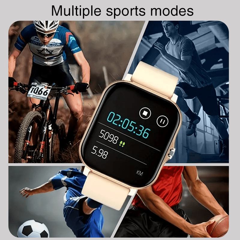 2024 Upgraded Smart Watch with Call Function - Full Touch Screen, Fitness Tracker, Zinc Alloy Case, Silicone Band, Rechargeable Lithium Battery (180mAh), Wireless Smartwatch for Android & iOS, Ideal for Mother's Day, Father's