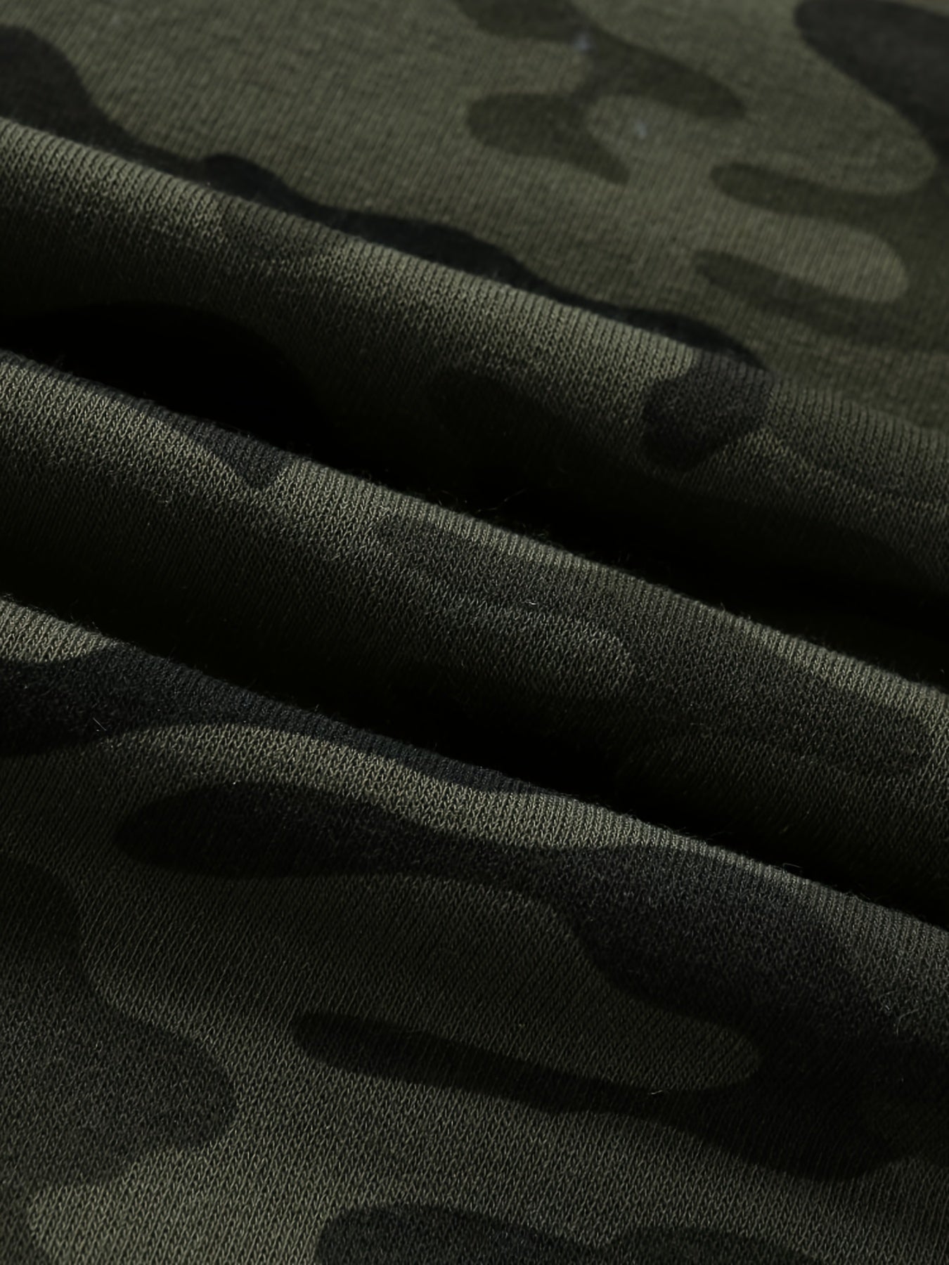 Men's Camouflage Loose Pullover Hooded Fleece Sweatshirt for Autumn And Winter, Hooded, Fleece