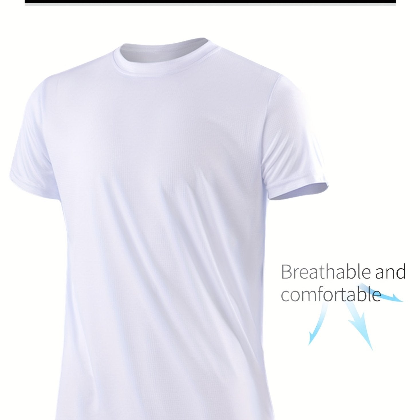 Quick-drying Men's Sports Shirt - Lightweight And Breathable T-shirt For Outdoor Activities, Gym, And Running