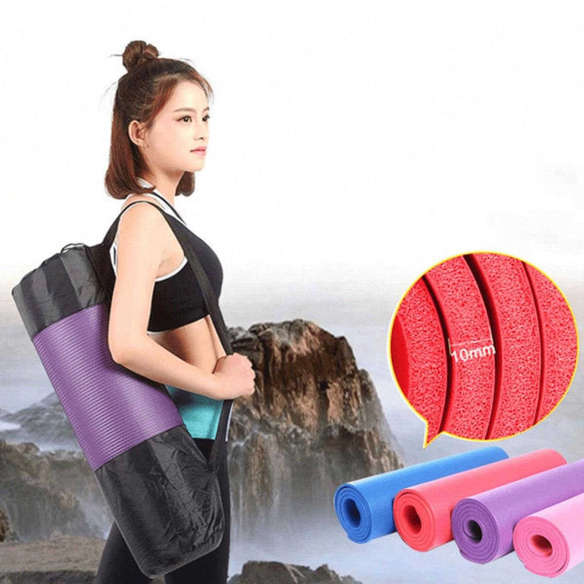 🧘‍♀️ Tapete de Yoga Antideslizante Eco-Friendly Extra Grueso, Ultra Acolchado y de Alto Agarre | Yoga, Pilates y Entrenamiento