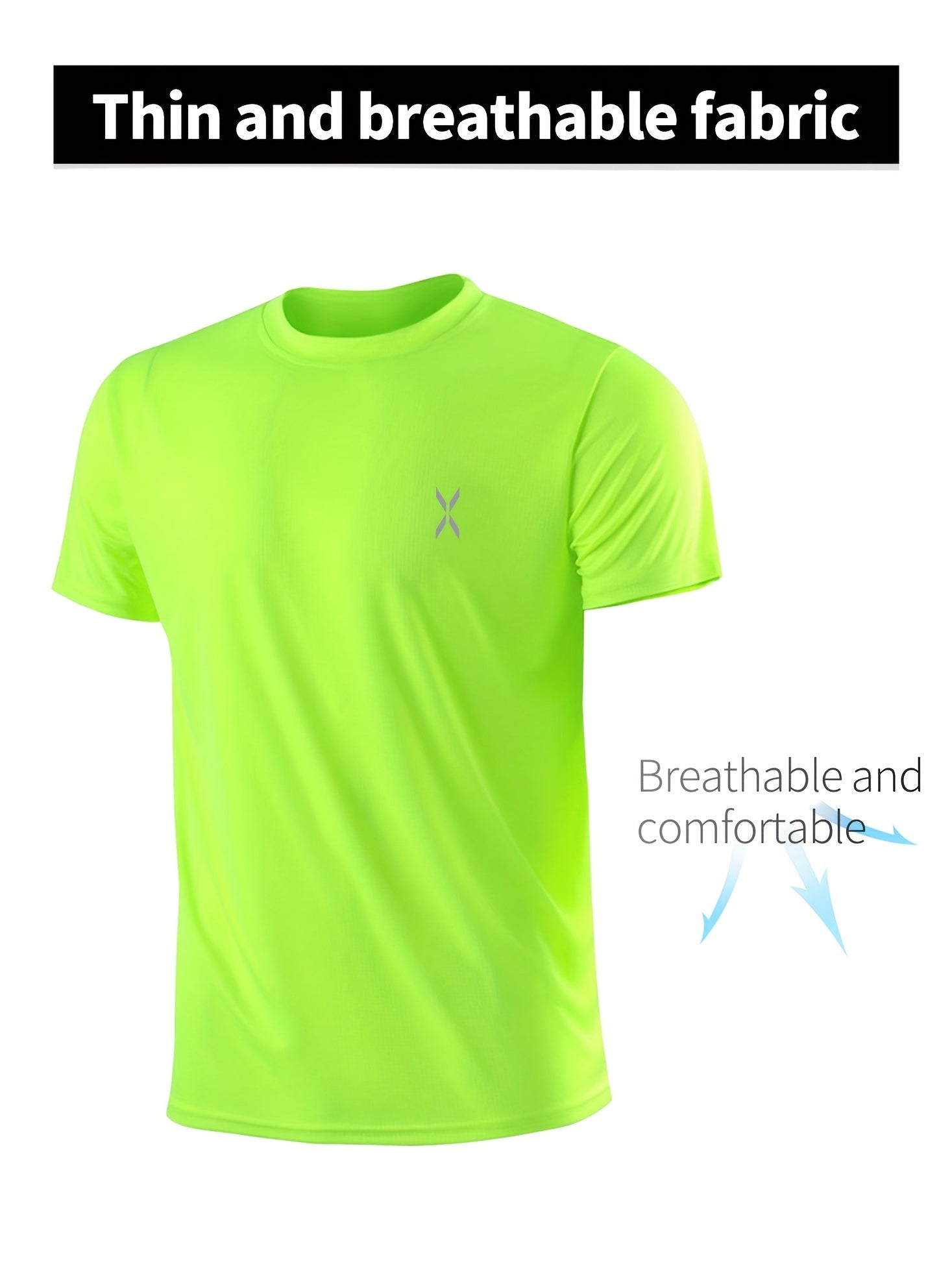 Quick-drying Men's Sports Shirt - Lightweight And Breathable T-shirt For Outdoor Activities, Gym, And Running