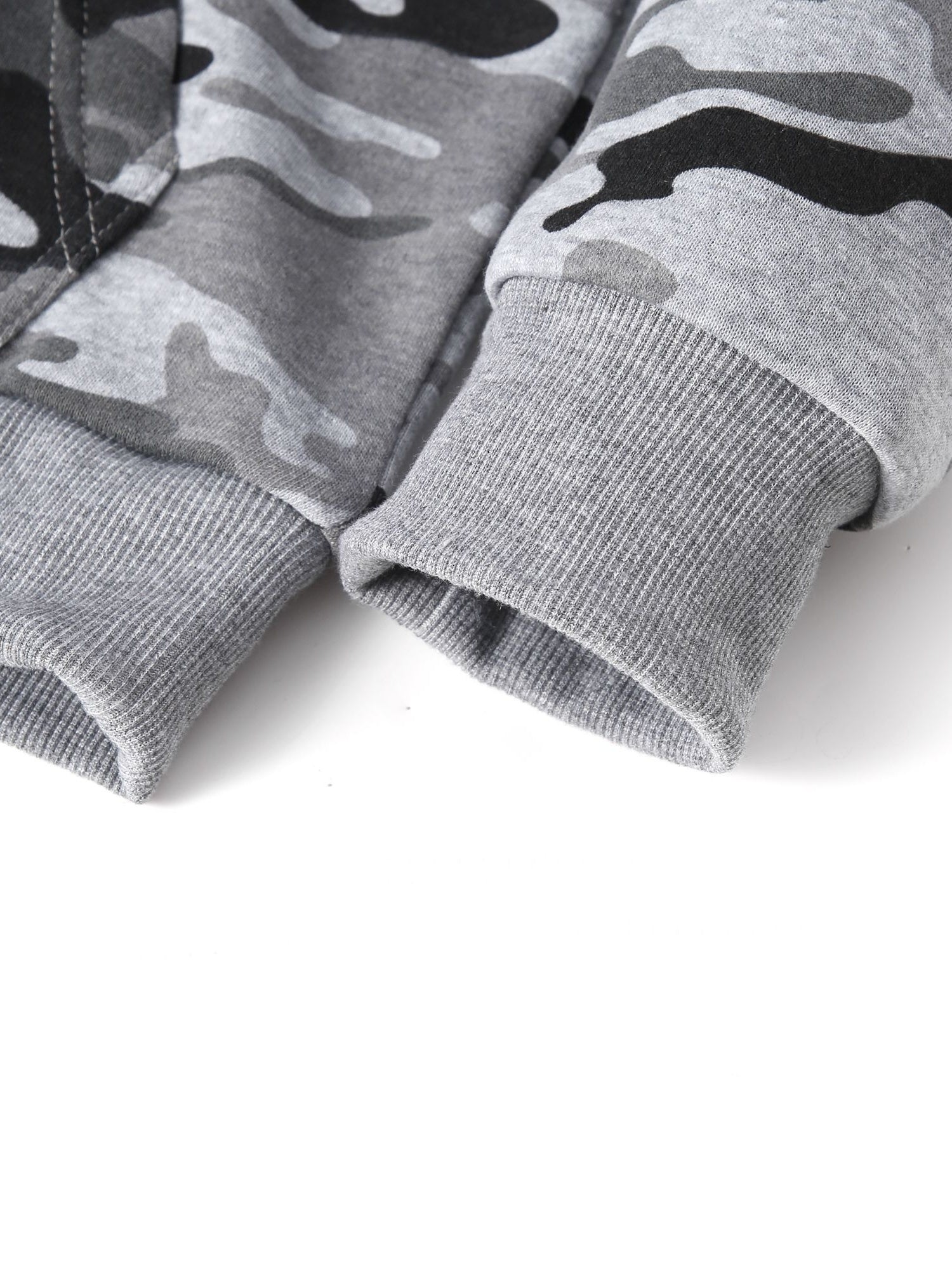 Men's Camouflage Loose Pullover Hooded Fleece Sweatshirt for Autumn And Winter, Hooded, Fleece