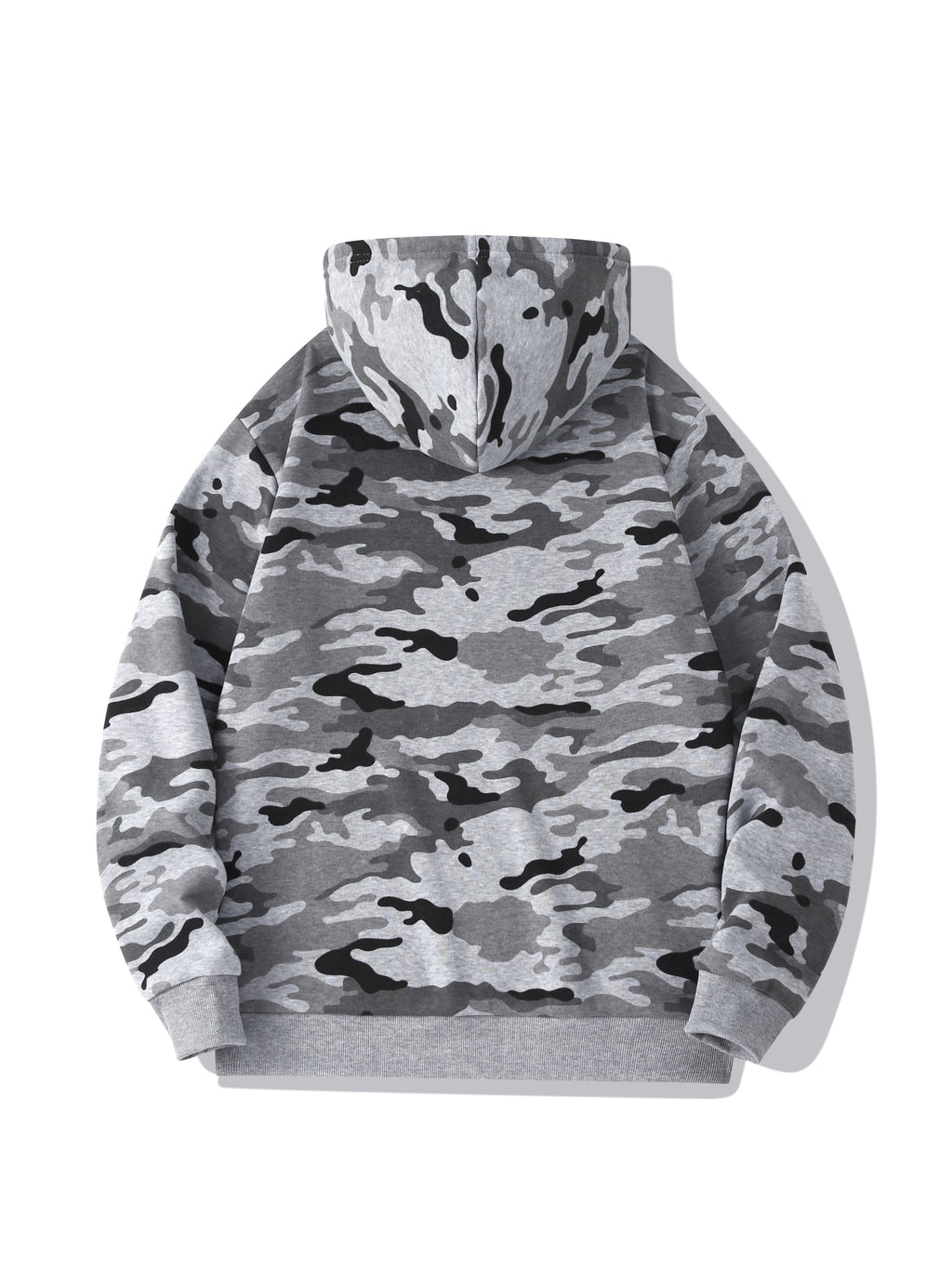 Men's Camouflage Loose Pullover Hooded Fleece Sweatshirt for Autumn And Winter, Hooded, Fleece