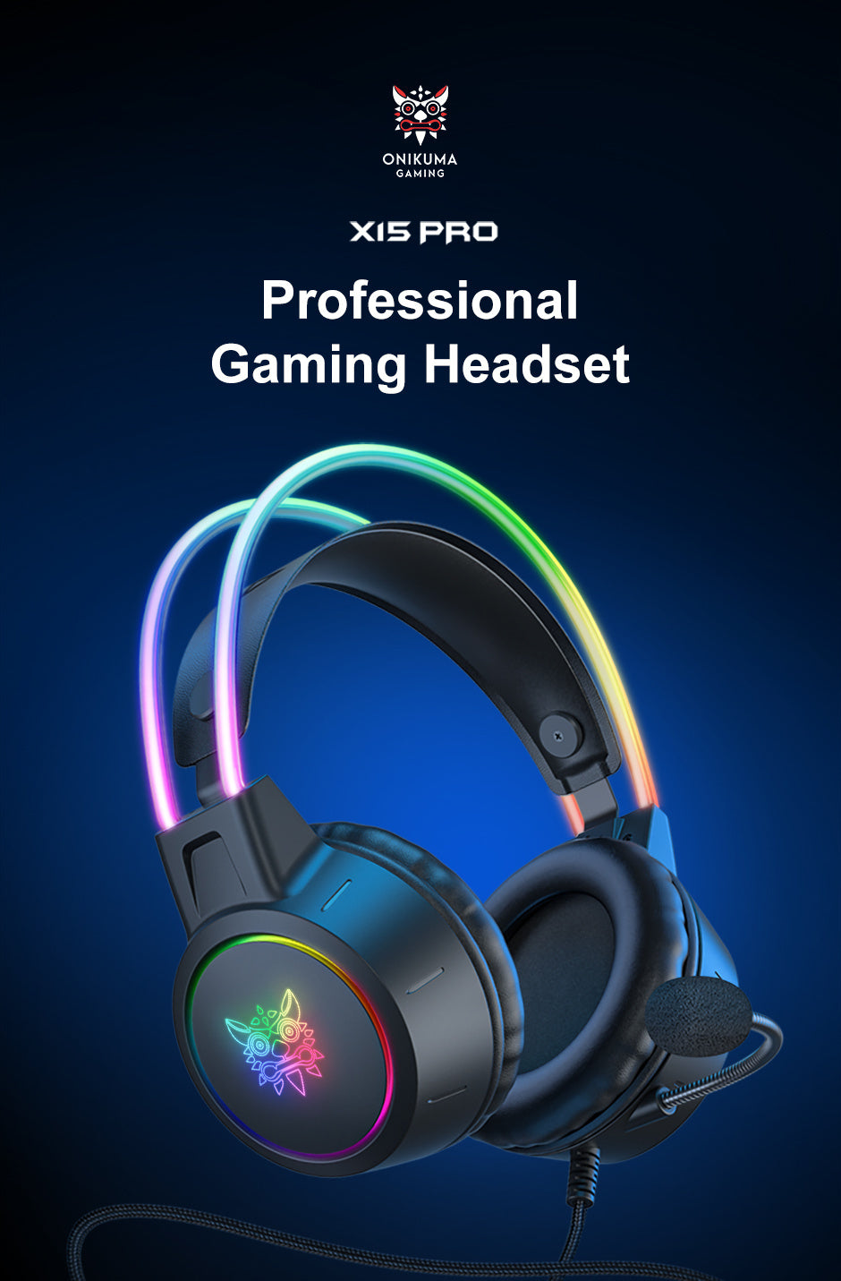 🎧 ONIKUMA Audífonos Gamer con Micrófono Antirruido Sonido Estéreo Inmersivo | Plug & Play para PC, Laptop y Streaming
