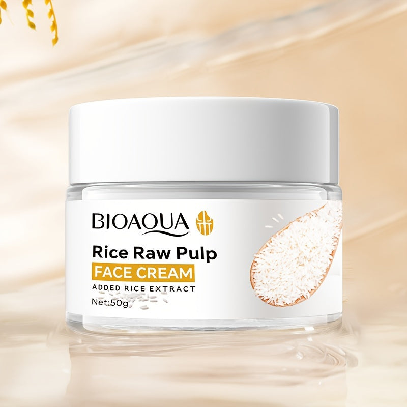 Crema Facial de Arroz Hidratante 50g - Nutrición Profunda y Brillo Natural