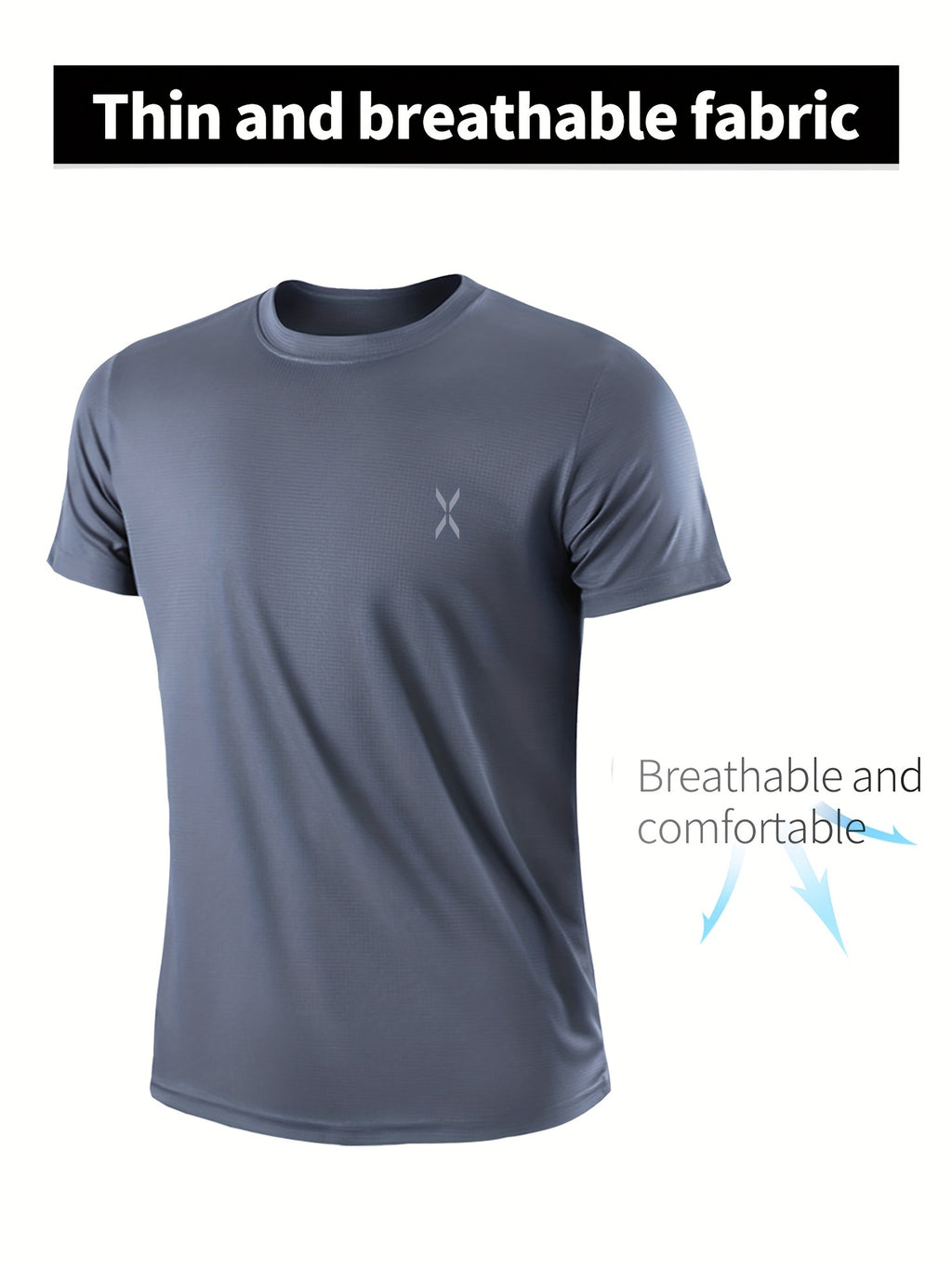Quick-drying Men's Sports Shirt - Lightweight And Breathable T-shirt For Outdoor Activities, Gym, And Running
