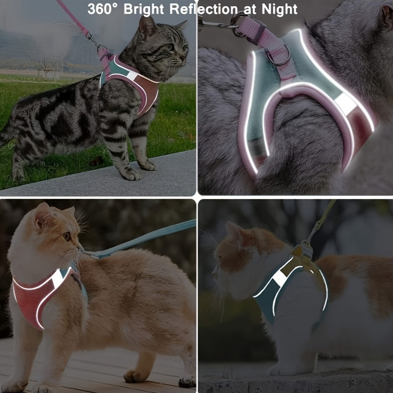 Arnés Antiescape para Gatos con Correa Ajustable | Chaleco Seguro y Cómodo para Paseos al Aire Libre