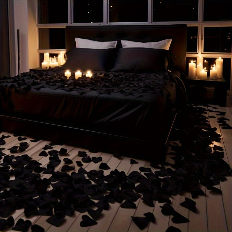 600pcs Artificial Rose Petals for Romantic Night Decoration, Suitable for Valentine's Day, Wedding, Engagement, Party, Loose Flower Decoration