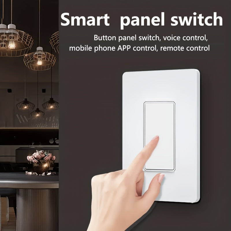 Interruptor Inteligente WiFi 2.4GHz Panel US | Control Remoto desde App Smart Life + Compatible con Alexa y Google Assistant