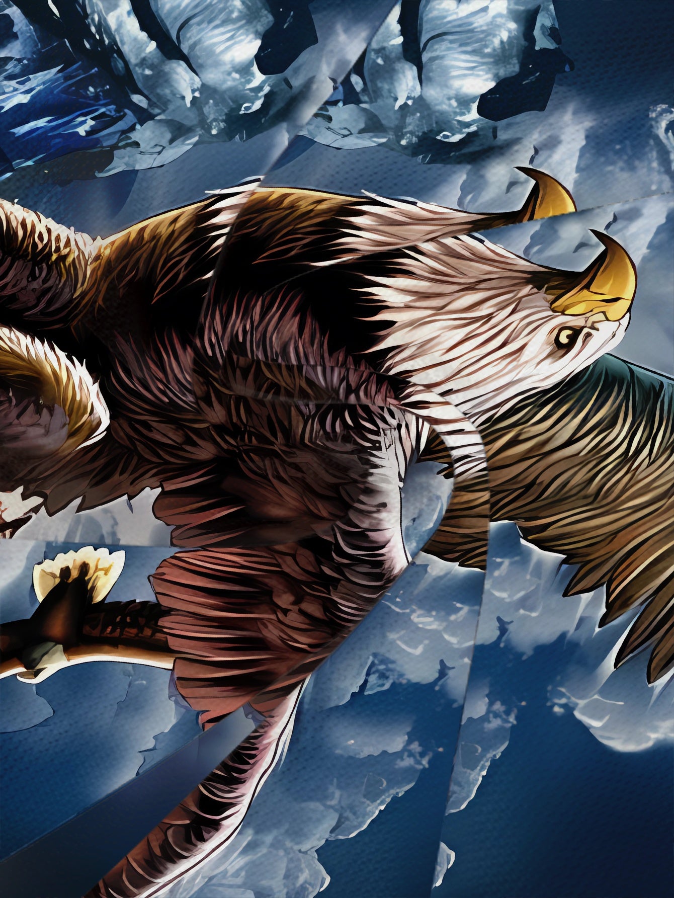 Men'S Patriotic Eagle & American Flag 3D Print T-Shirt - Navy Blue Casual Short Sleeve Round Neck Summer Tee, Regular Fit Breathable Fabric for Daily Wear & Outdoor Activities, American Flag Clothes, Comfortable Fit Shirt, Du