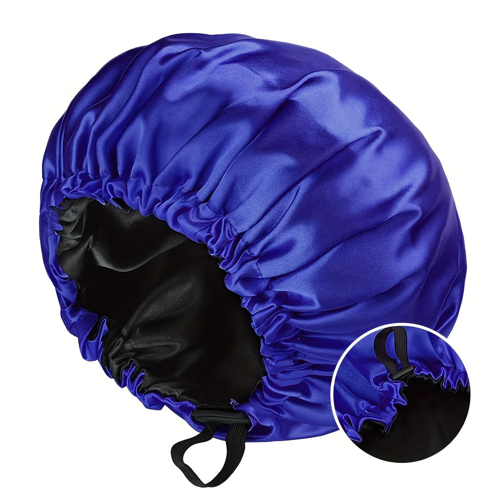 Gorro de Satín Ajustable para Dormir - Protección para Cabello Rizado