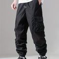 Casual Loose Fit Multi-pocket Drawstring Cargo Pants, Men's Joggers For Spring And Fall Outdoor