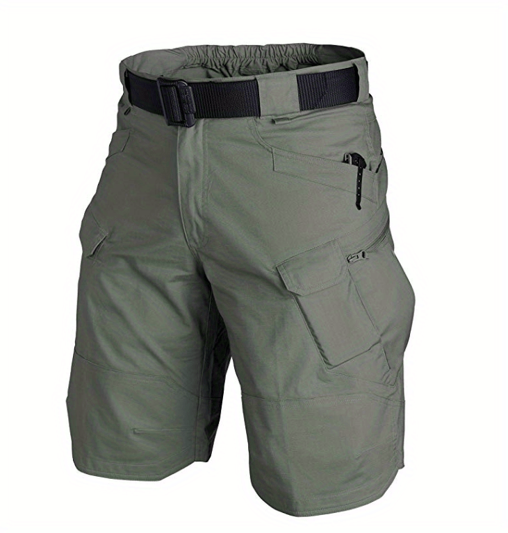 Men's Multi-Pocket Tactical Shorts Multi-Purpose Cargo Shorts Outdoor Waterproof Hiking Track Shorts ( Larger Size Recommended)