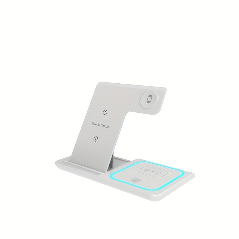 Estación de Carga Inalámbrica 3 en 1 Plegable - Cargador Rápido para iPhone, Apple Watch y AirPods