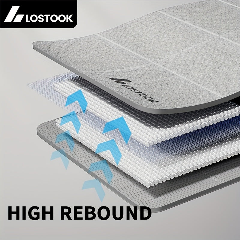 🧘‍♀️ Tapete de Yoga Plegable Lostook de TPE Antideslizante, Impermeable y Ultraligero | Ideal para Yoga, Pilates y Fitness