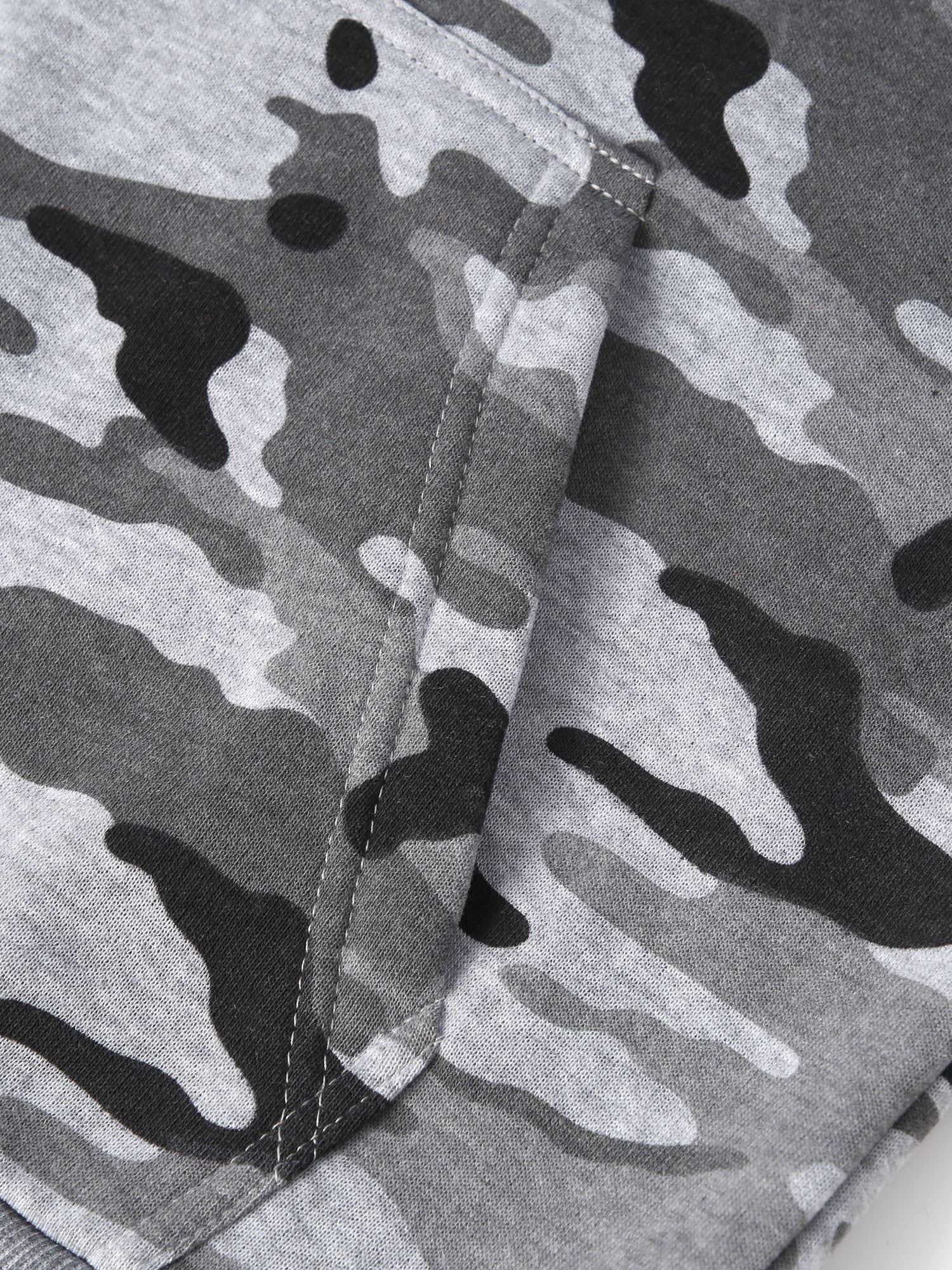 Men's Camouflage Loose Pullover Hooded Fleece Sweatshirt for Autumn And Winter, Hooded, Fleece