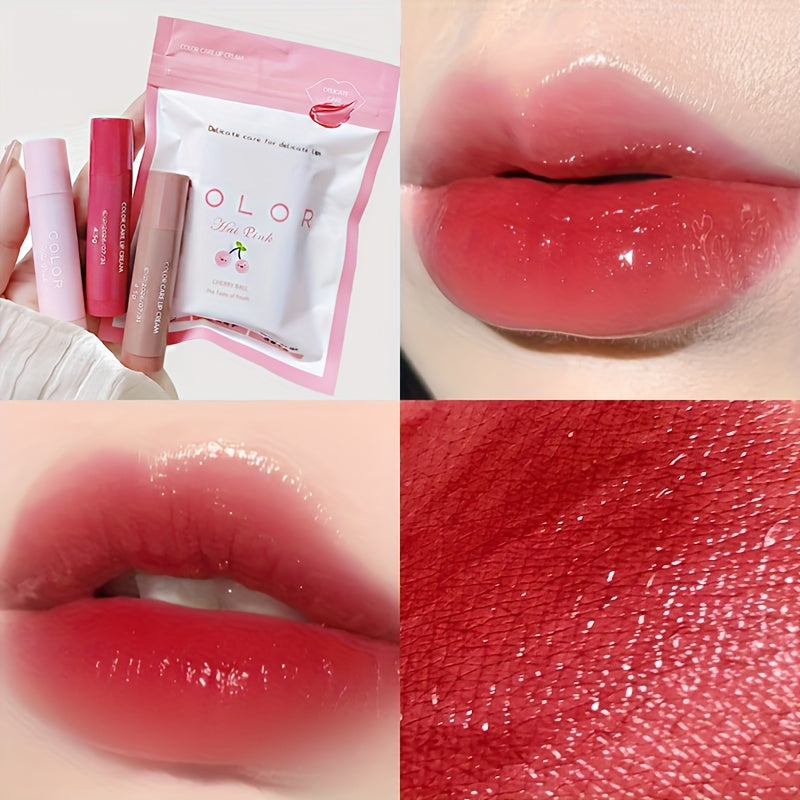 1/3 Pcs Tinted Moisturizing Lip Balm Lipstick Hydrating Fade Lip Lines Anti-dry Anti-crack Lipstick Lip Cream Valentine's Day Gifts Contain Plant Squalane