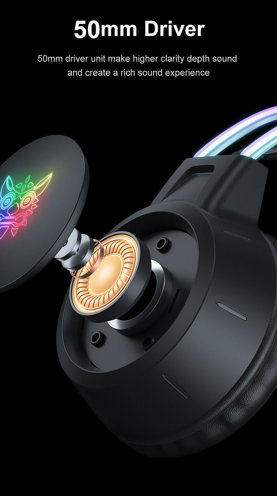 🎧 ONIKUMA Audífonos Gamer con Micrófono Antirruido Sonido Estéreo Inmersivo | Plug & Play para PC, Laptop y Streaming