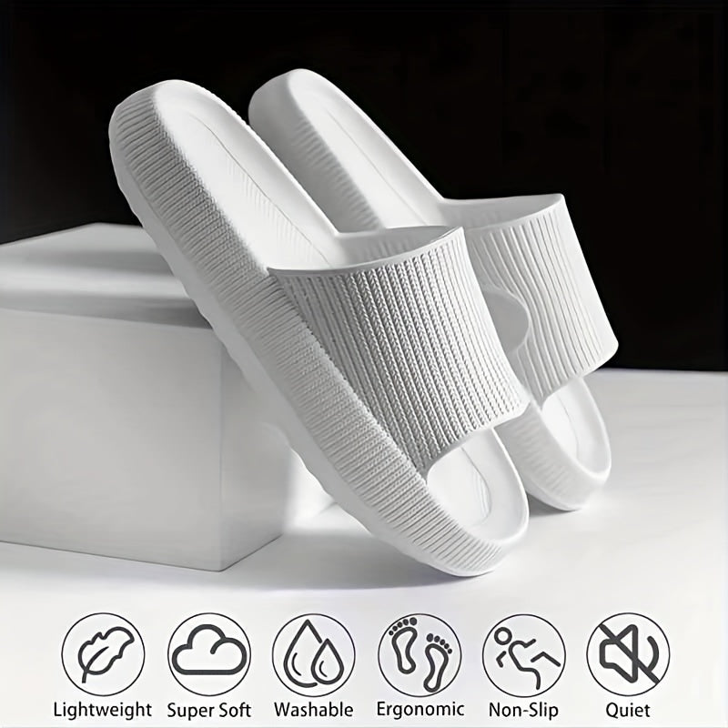 Sandalias EVA para Mujer - Pantuflas Ultrasuaves con Tira Trasera, Suela Plana y Punta Abierta para Casa