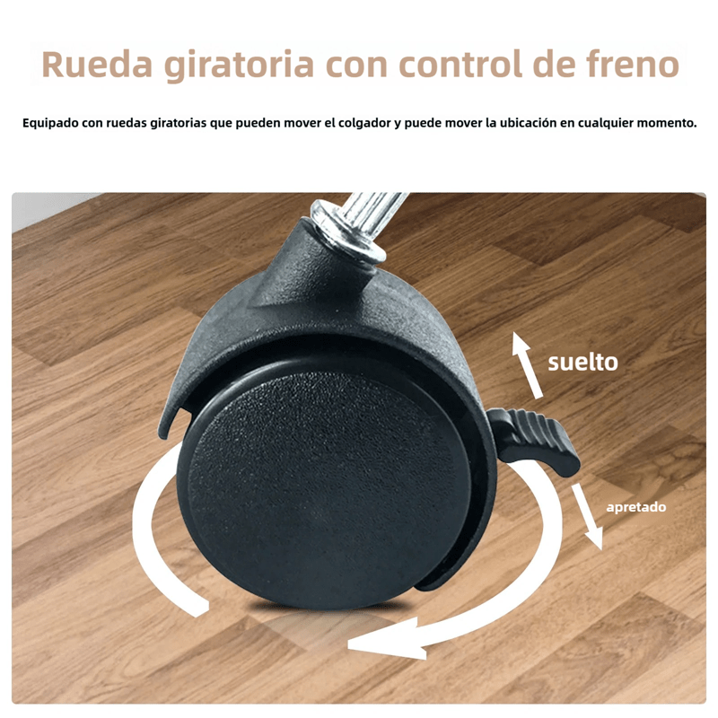 Perchero Metálico Multifuncional con Ruedas - Organizador Móvil Multinivel para Ropa y Almacenamiento