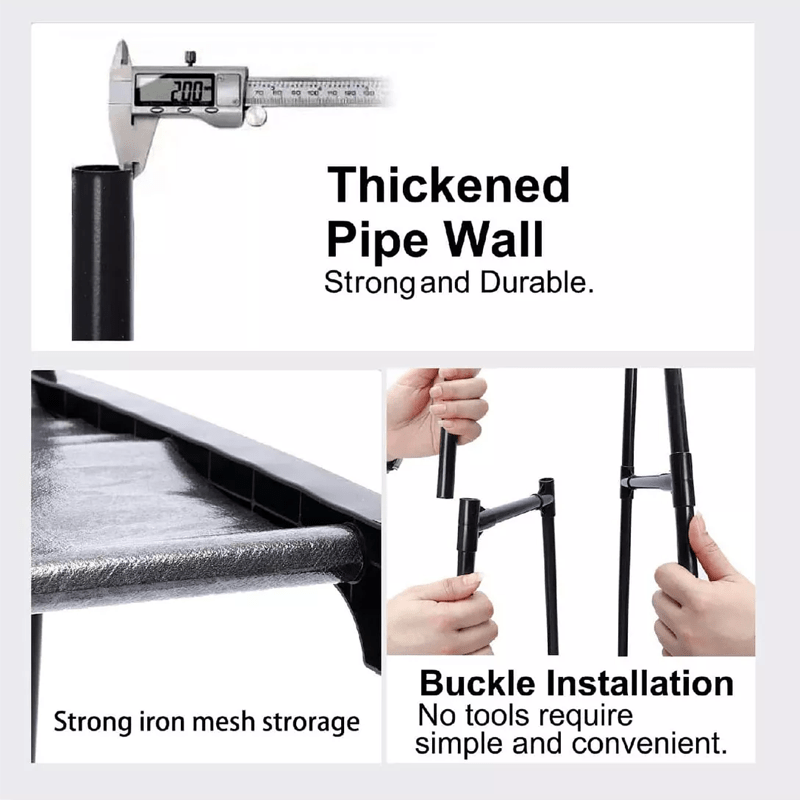 Perchero Metálico Multifuncional con Ruedas - Organizador Móvil Multinivel para Ropa y Almacenamiento