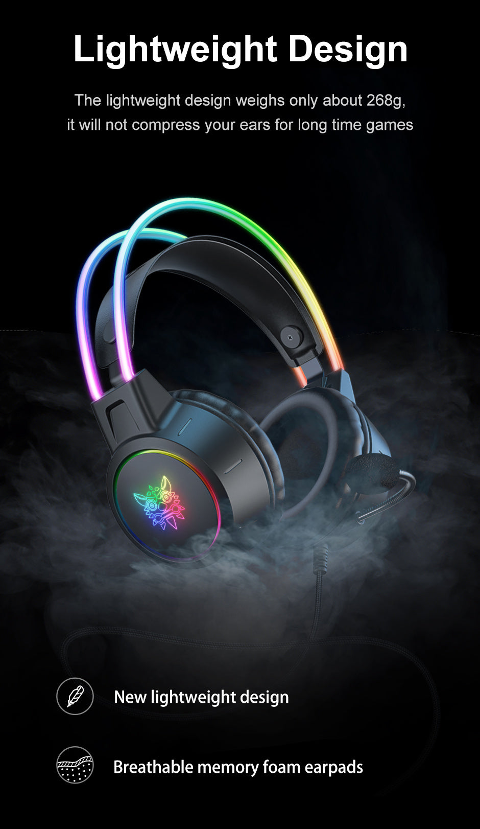 🎧 ONIKUMA Audífonos Gamer con Micrófono Antirruido Sonido Estéreo Inmersivo | Plug & Play para PC, Laptop y Streaming