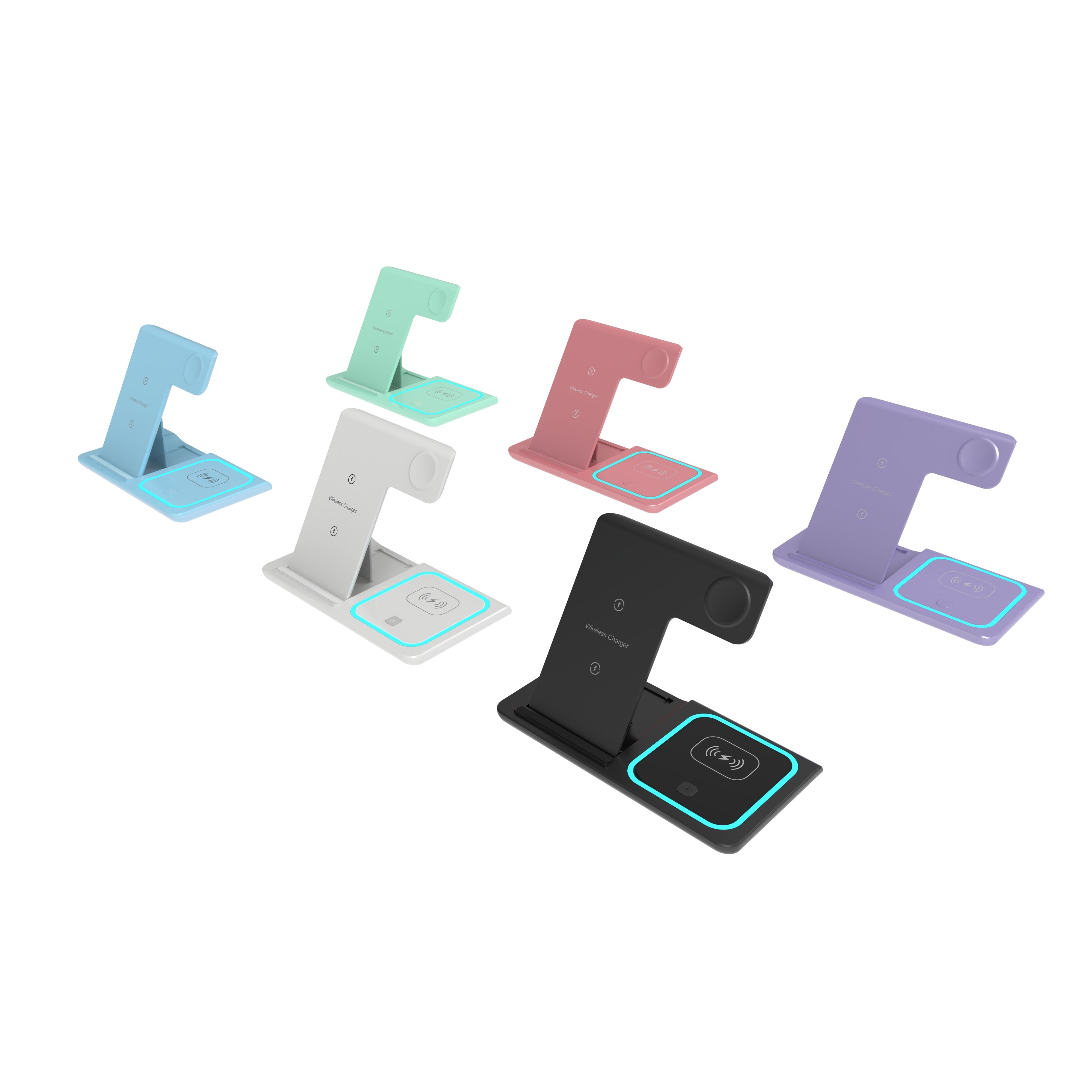 Estación de Carga Inalámbrica 3 en 1 Plegable - Cargador Rápido para iPhone, Apple Watch y AirPods