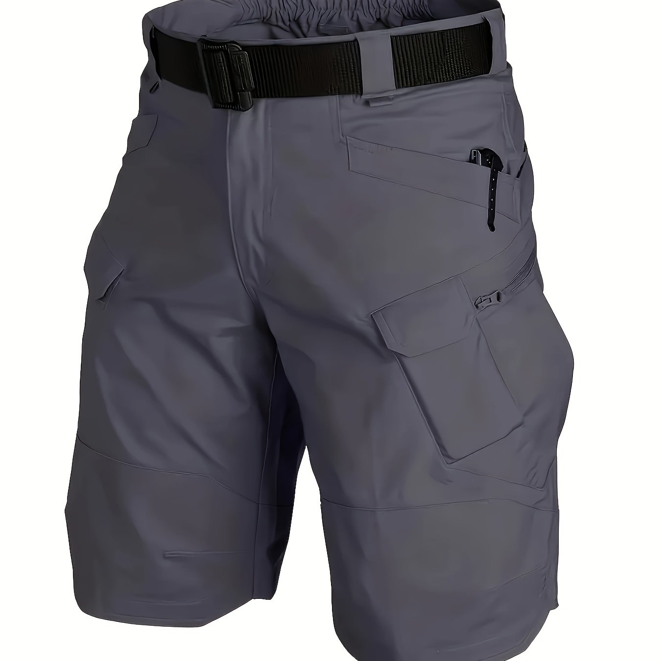 Men's Multi-Pocket Tactical Shorts Multi-Purpose Cargo Shorts Outdoor Waterproof Hiking Track Shorts ( Larger Size Recommended)