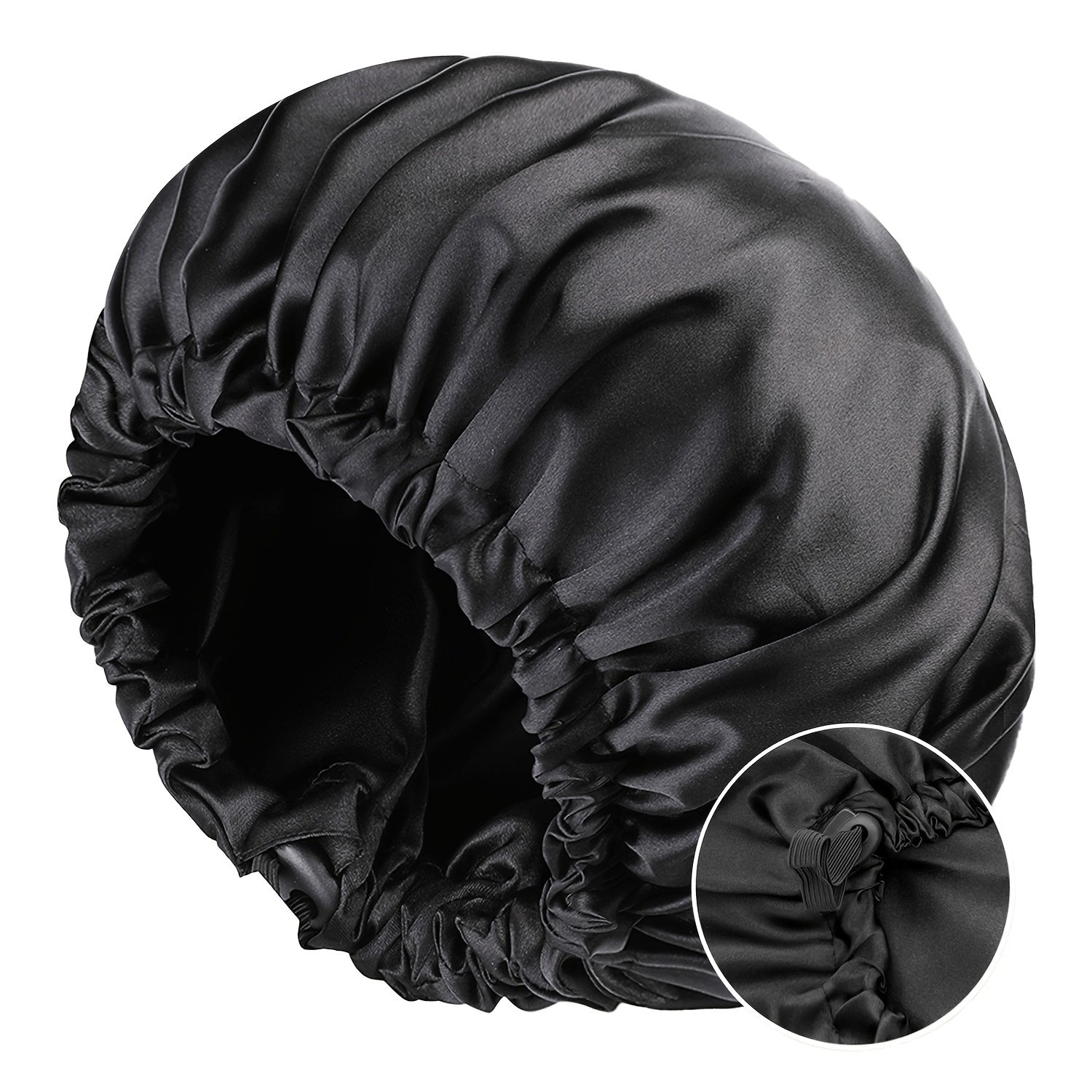Gorro de Satín Ajustable para Dormir - Protección para Cabello Rizado