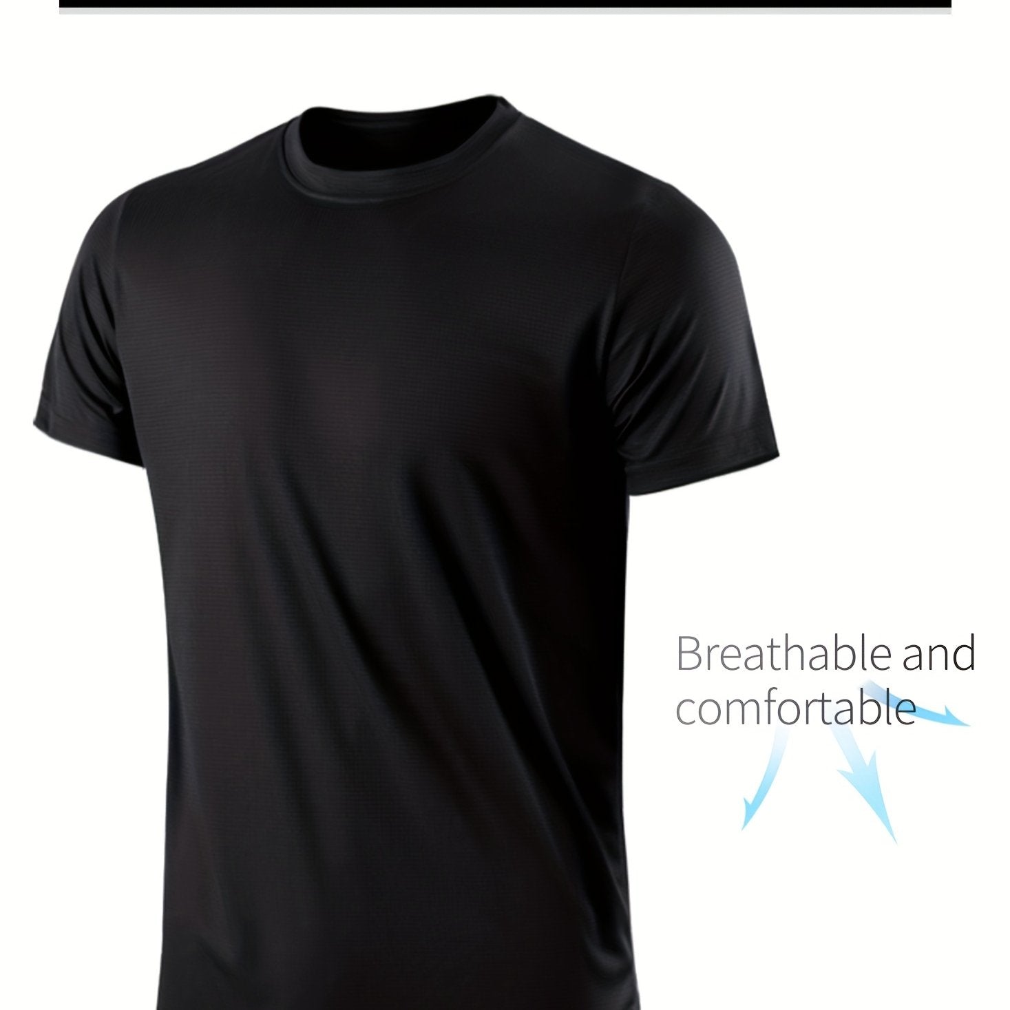 Quick-drying Men's Sports Shirt - Lightweight And Breathable T-shirt For Outdoor Activities, Gym, And Running