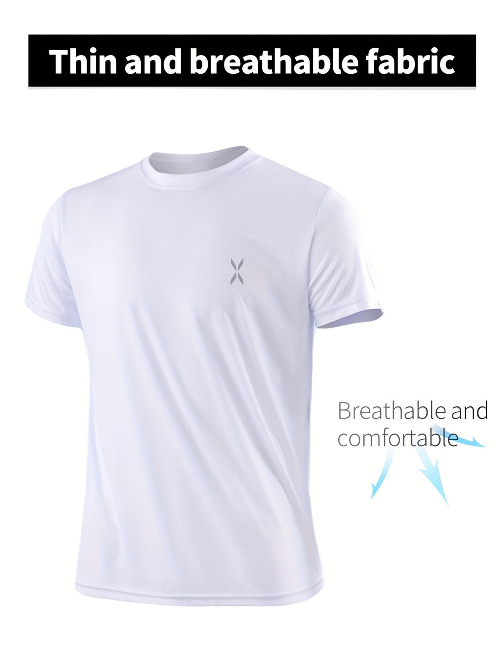 Quick-drying Men's Sports Shirt - Lightweight And Breathable T-shirt For Outdoor Activities, Gym, And Running