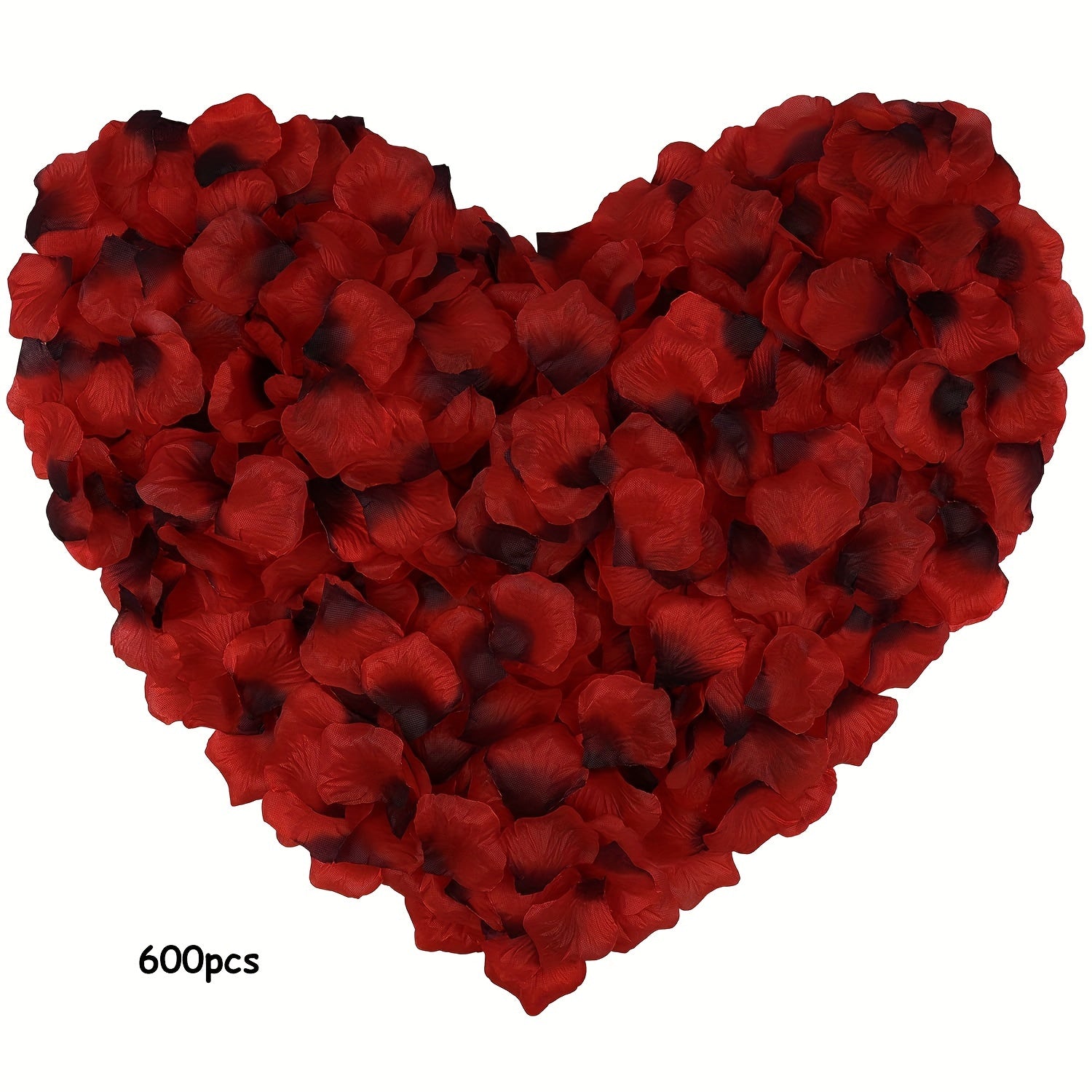 600pcs Artificial Rose Petals for Romantic Night Decoration, Suitable for Valentine's Day, Wedding, Engagement, Party, Loose Flower Decoration