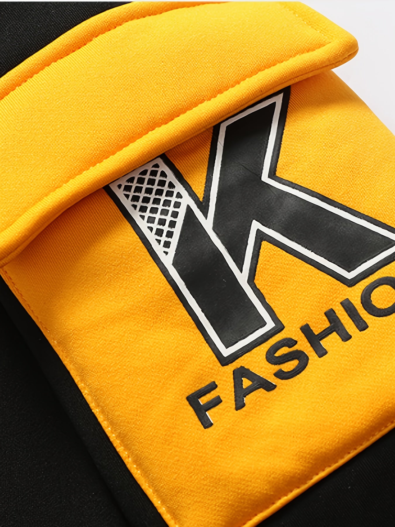 2pcs Men's Thermal Winter Jacket & Pants Set - Hooded Full-Zip Jacket with Matching Black/Yellow Track Pants, Bee Logo-like Patches (No Bees), Belted Waist & Pockets - Cold Weather Outfit for Skiing, Activities, Winter Suit M