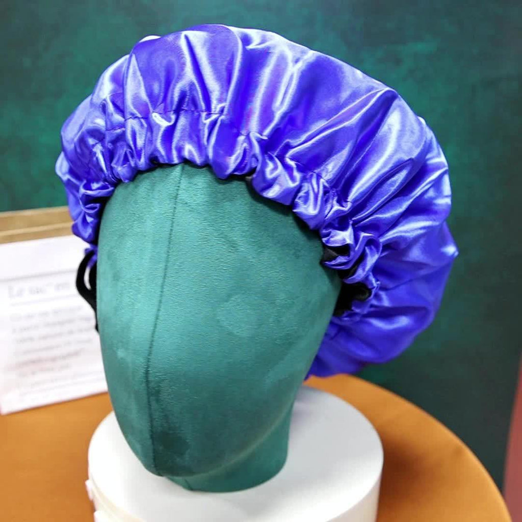 Gorro de Satín Ajustable para Dormir - Protección para Cabello Rizado