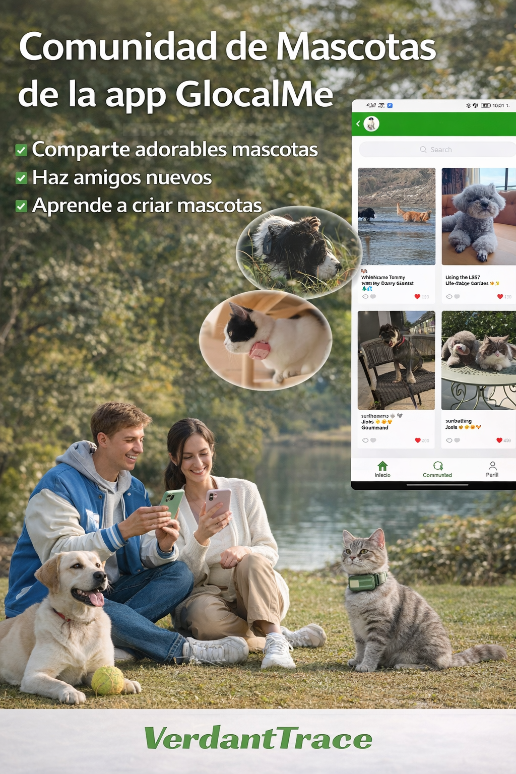 GPS Inteligente para Mascotas con Llamada Bidireccional, Rastreo en Tiempo Real y Alertas de Salud con IA