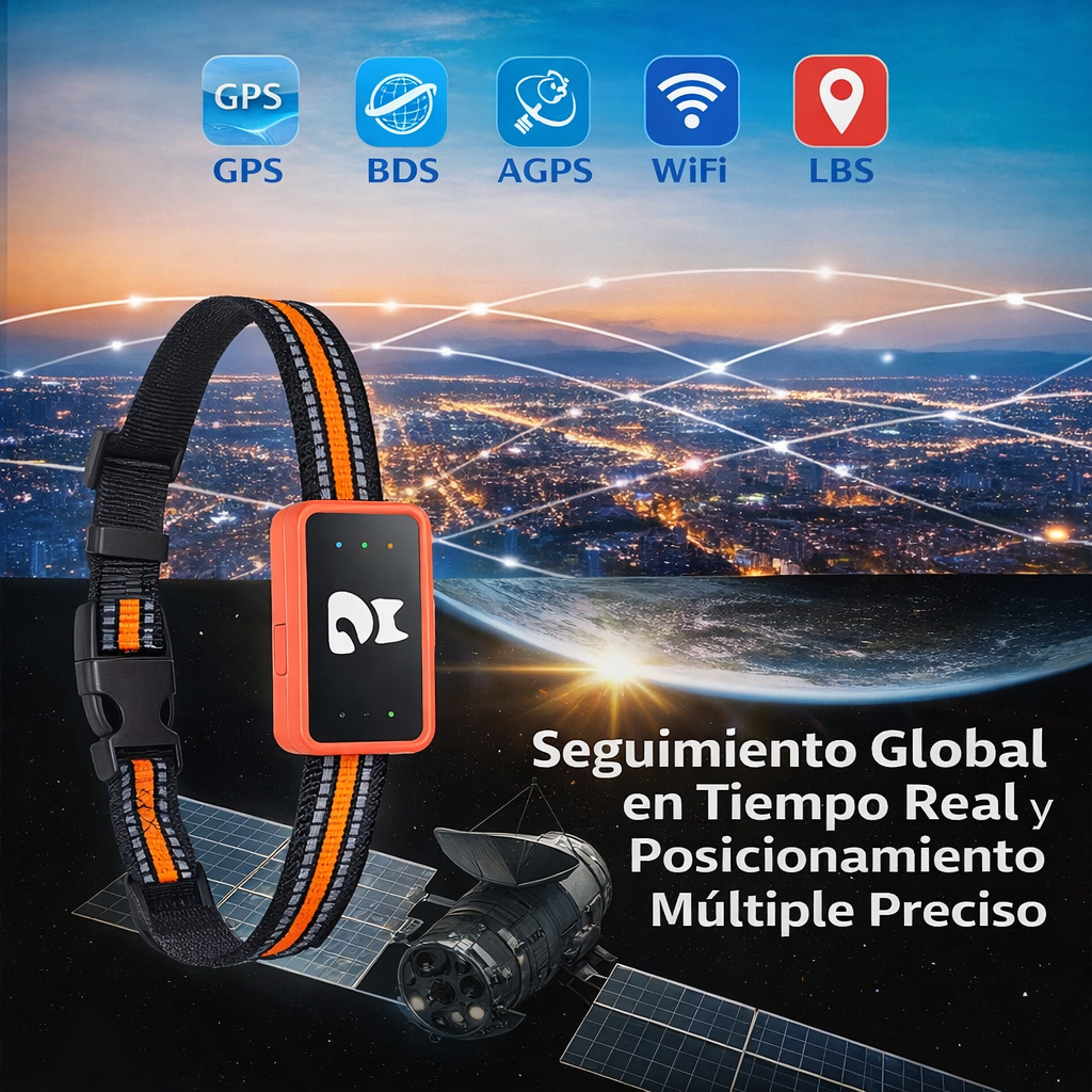 🐾 Collar GPS 4G para Mascotas – Rastreador Inteligente en Tiempo Real con App, Geocerca y Monitoreo de Actividad