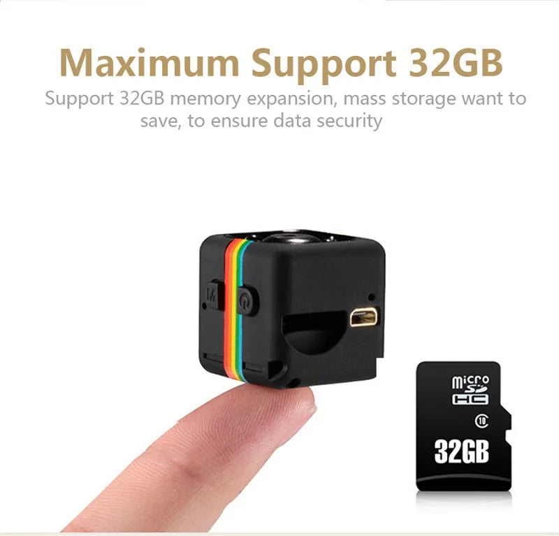 Minicámara SQ11 HD 1080P con Visión Nocturna - Cámara Espía Portátil