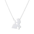 2025 Nueva joyería de película, collar de La Bella y La Bestia para mujer, collares con colgante de princesa Príncipe, accesorios para amantes, regalos