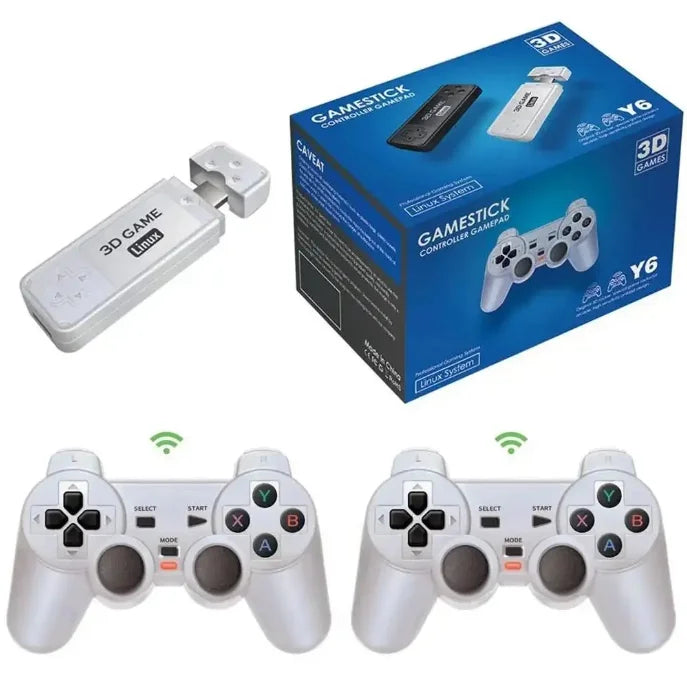 Consola Retro Y6 4K TV Game Stick - Dual Control Baja Latencia Portátil 64GB